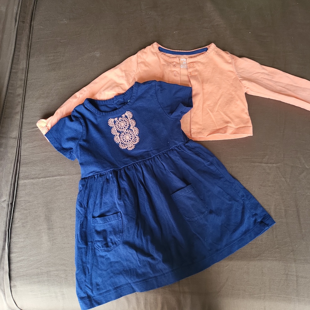Carter's- dress and sweater -24M